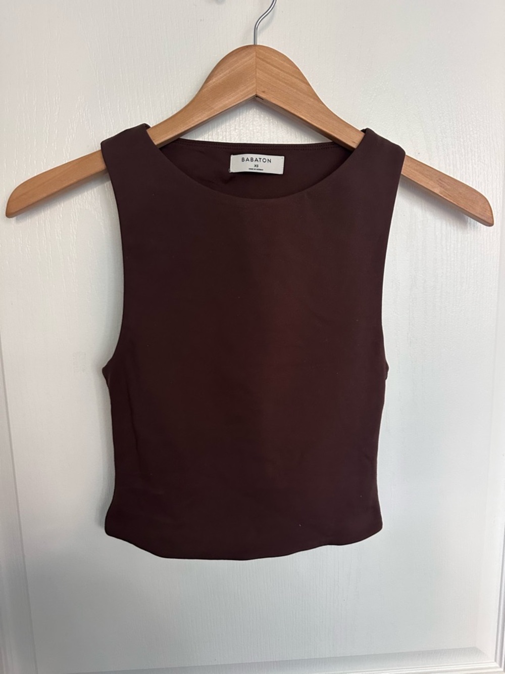 Babaton Chocolate Contour Cropped Tank Top